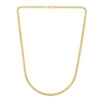 3.6 mm light gourmette chain in solid 14K yellow gold, view 3