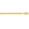 3.6 mm light gourmette chain in solid 14K yellow gold, view 4