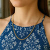 3.6 mm light gourmette chain in solid 14K yellow gold, view 6