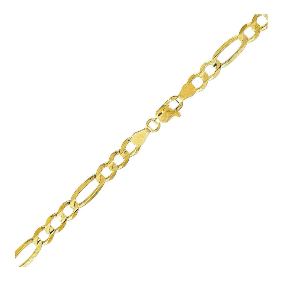 10K Yellow Gold Figaro Bracelet 5.60mm