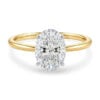 2 ct lab-grown diamond solitaire oval ring in solid 10K yellow gold, engagement ring