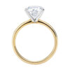 2 ct lab-grown diamond solitaire oval ring in solid 10K yellow gold, engagement ring, view 3