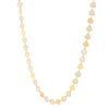 Mirror heart necklace in solid 14K yellow gold