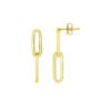 14K Yellow Gold Paperclip Earrings Link