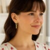 14K Yellow Gold Paperclip Earrings Link