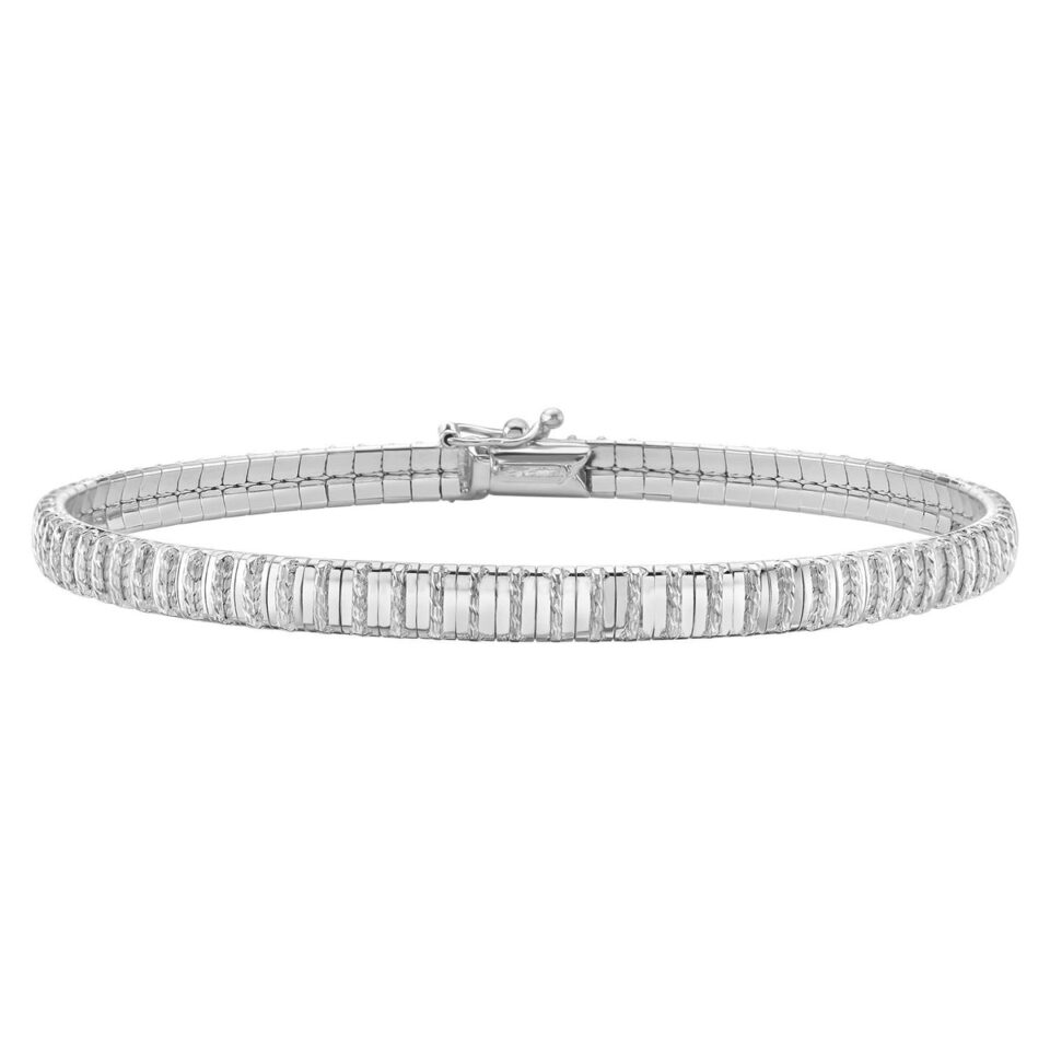 Mini Diamante Bracelet, 14K White Gold