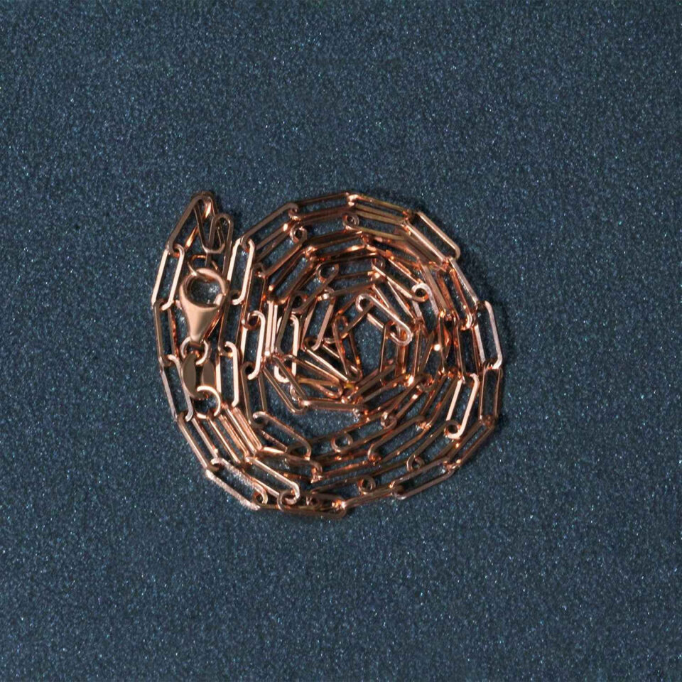 14K Rose Gold Paperclip Chain