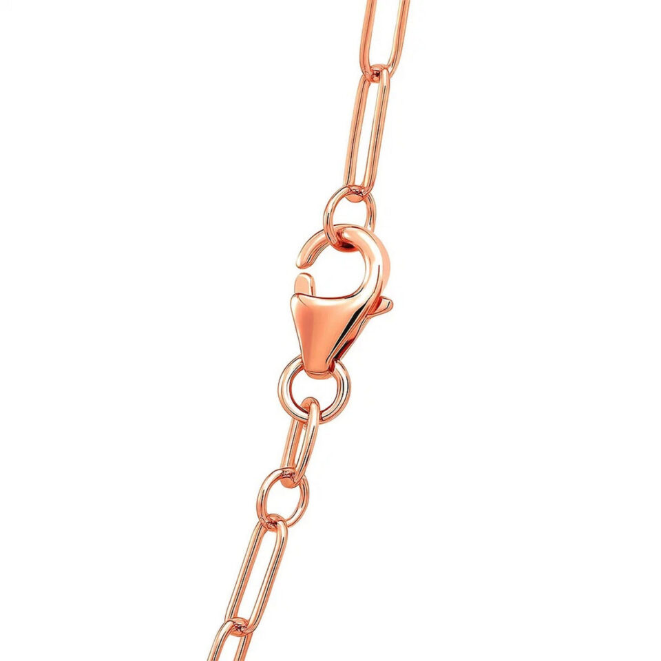 14K Rose Gold Paperclip Chain