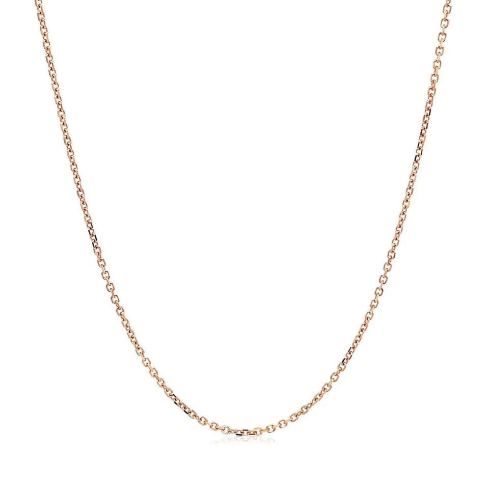 18K Rose Gold Cable Chain