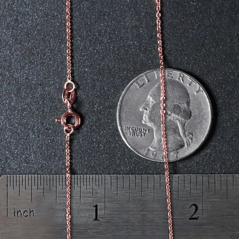 18K Rose Gold Cable Chain
