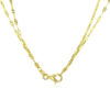 Double heart necklace in solid 14K yellow gold, view 3
