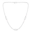 Sterling silver, rhodium plated necklace, view 2