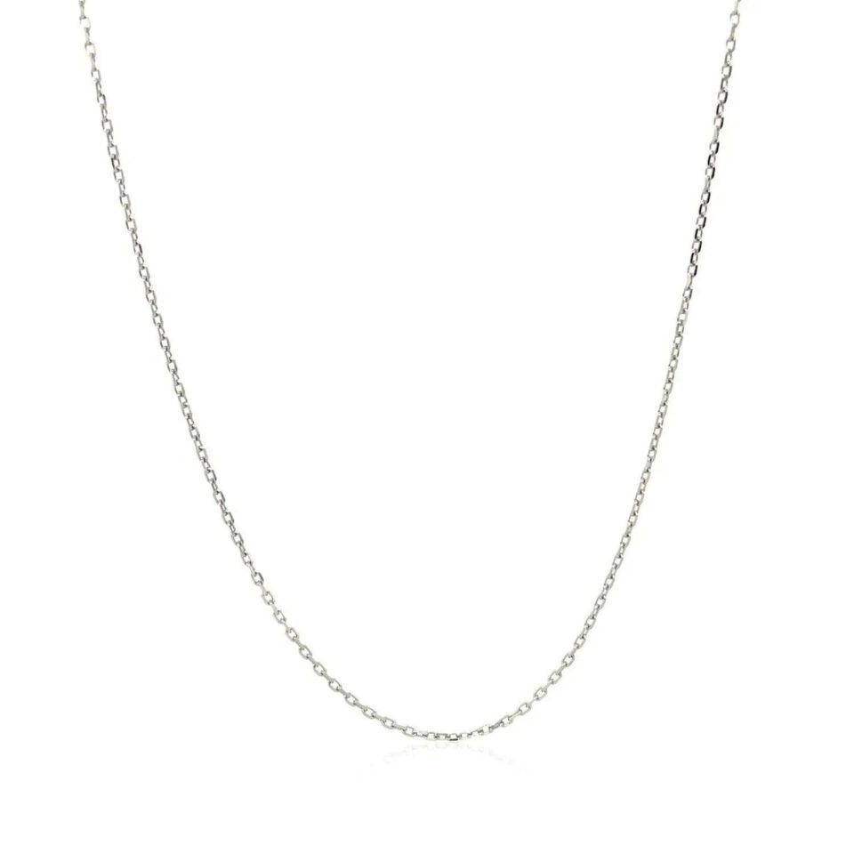 10K White Gold Cable Chain