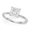 1.50 ct princess lab-grown diamond ring in solid 14K white gold, view 3