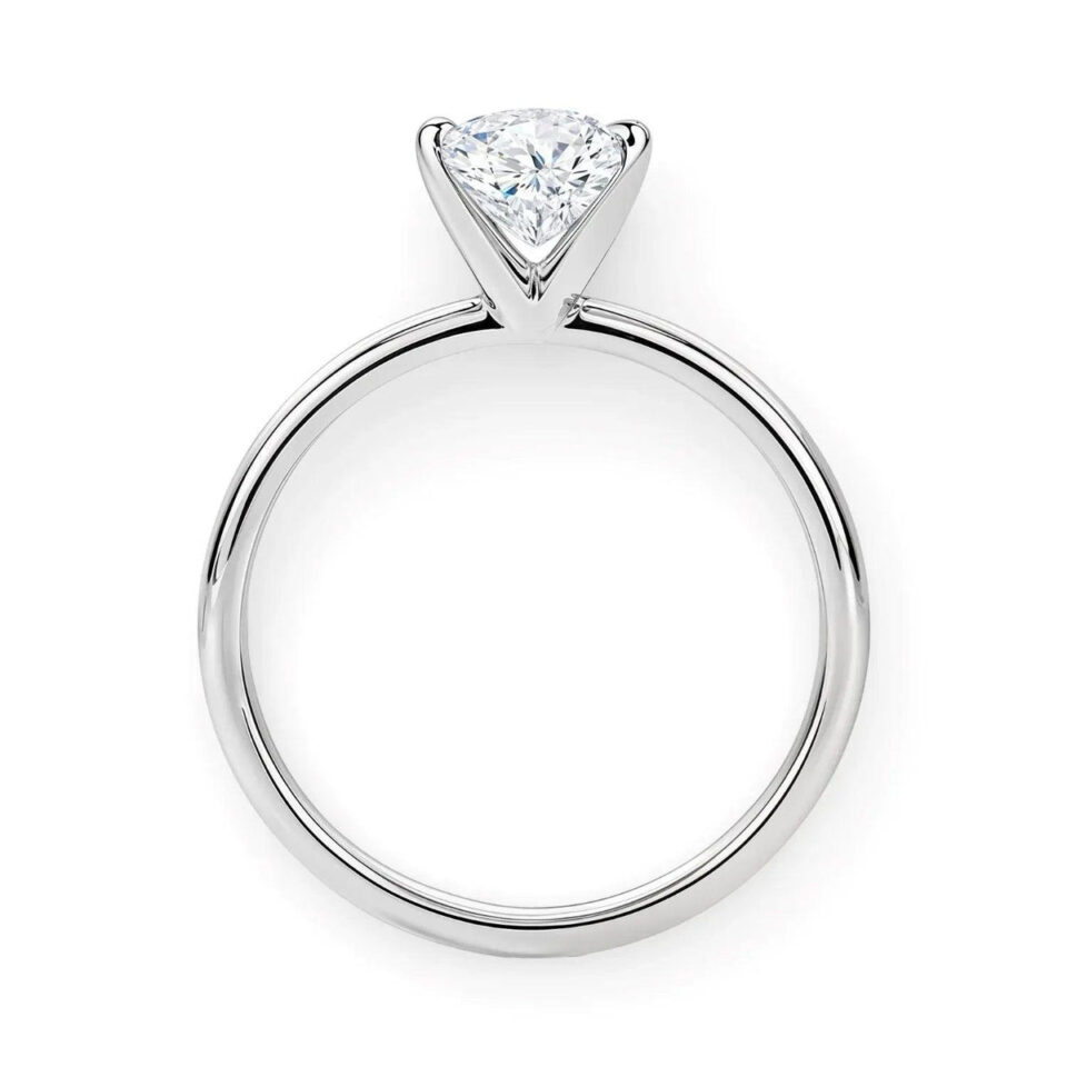1.50 ct princess lab-grown diamond ring in solid 14K white gold, view 5