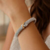 18K Gold And Sterling Silver Bangle