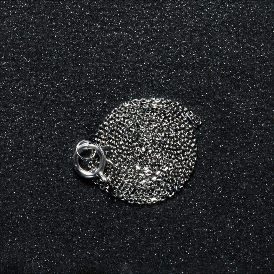 14K White Gold Cable Chain