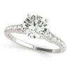 Lab-grown diamond engagement ring in solid 14K white gold, view 2