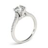 Lab-grown diamond engagement ring in solid 14K white gold, view 3