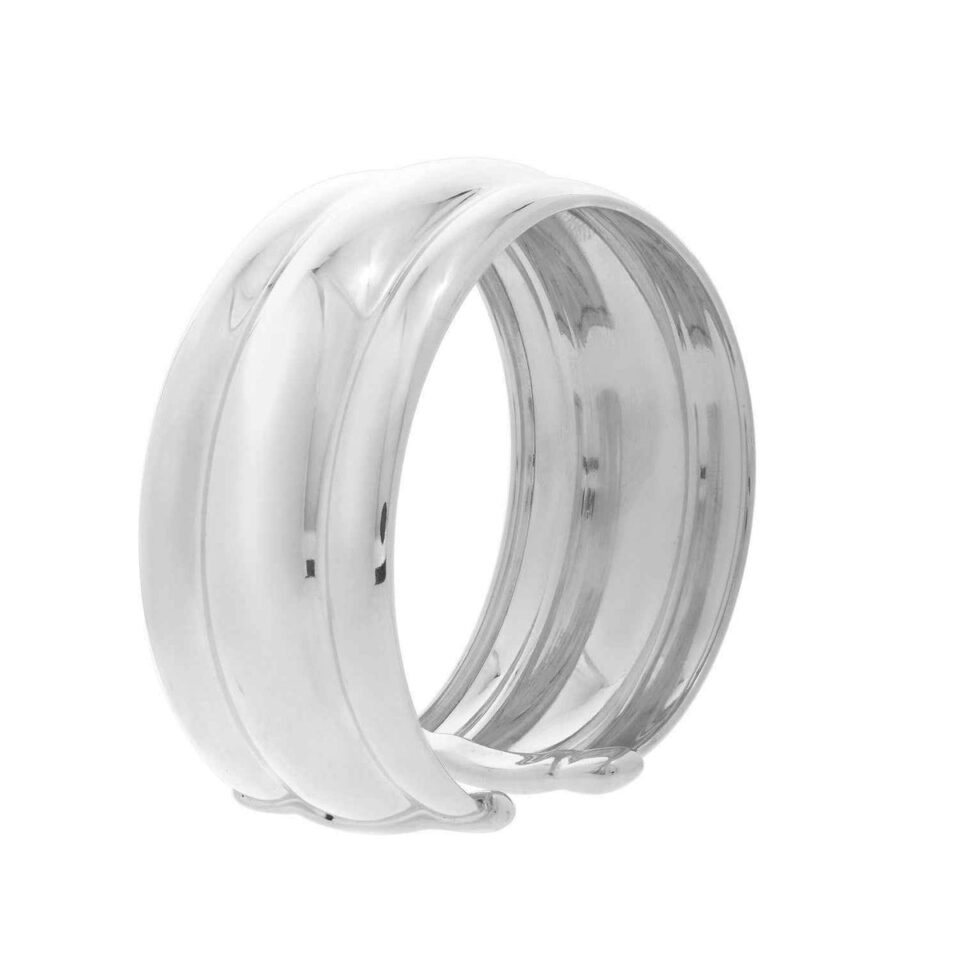 Sterling Silver, Rhodium Plated Bangle