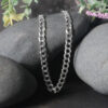 Sterling Silver, Rhodium Plated Curb Chain