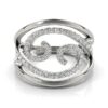 14K White Gold Lab-Grown Diamond Swirl Ring, 1/2 ct tw