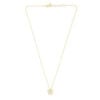 14K Yellow Gold Butterfly Peral Paste Necklace