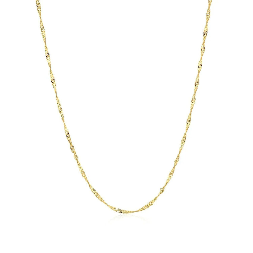 10K Yellow Gold Singapore Chain 1.50mm