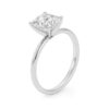 3 ct lab-grown diamond solitaire princess ring in solid 10K white gold, engagement ring, view 4