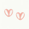Heart earrings in solid 14K rose gold