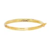 5.5 mm dome motif childrens diamond cuts bangle in solid 14K yellow gold